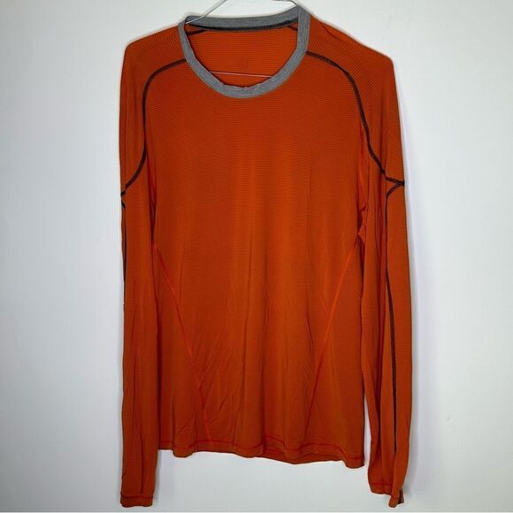 Lululemon LS Burnt Orange Athleisure Top in Size XL Tall - Picture 6 of 7